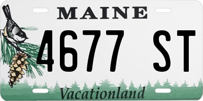 ME license plate 4677ST