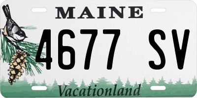 ME license plate 4677SV