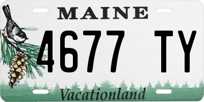 ME license plate 4677TY