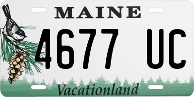 ME license plate 4677UC