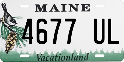 ME license plate 4677UL