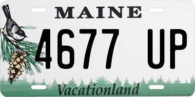 ME license plate 4677UP