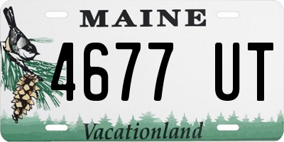 ME license plate 4677UT