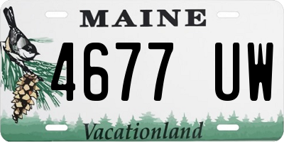 ME license plate 4677UW