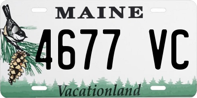 ME license plate 4677VC