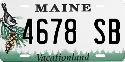 ME license plate 4678SB