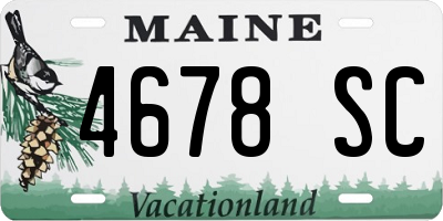 ME license plate 4678SC