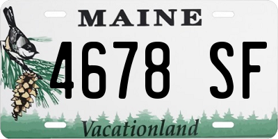 ME license plate 4678SF