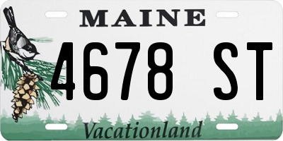 ME license plate 4678ST