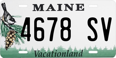 ME license plate 4678SV
