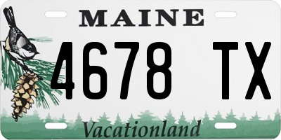 ME license plate 4678TX