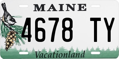 ME license plate 4678TY