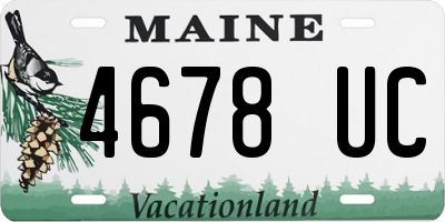 ME license plate 4678UC