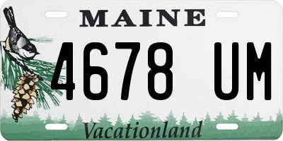 ME license plate 4678UM