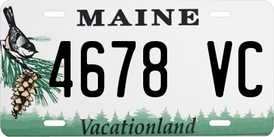 ME license plate 4678VC
