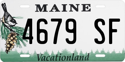 ME license plate 4679SF