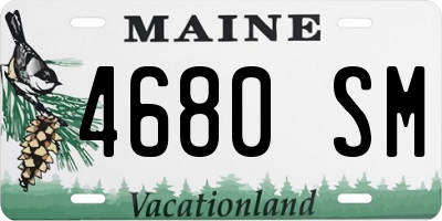 ME license plate 4680SM