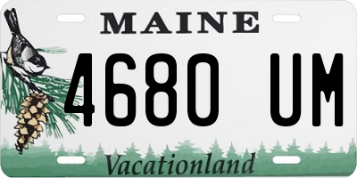 ME license plate 4680UM