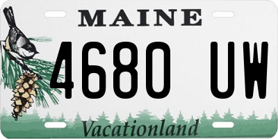 ME license plate 4680UW