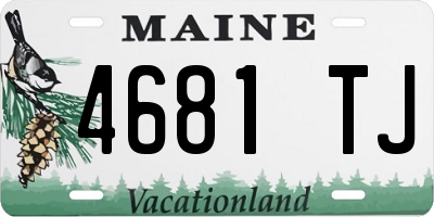 ME license plate 4681TJ