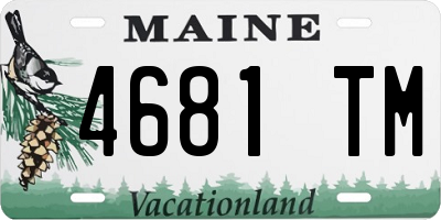 ME license plate 4681TM