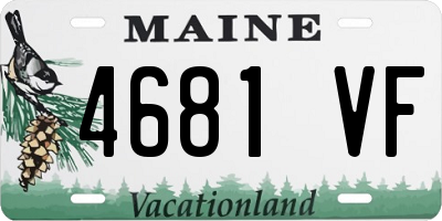 ME license plate 4681VF
