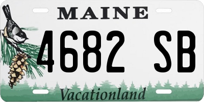 ME license plate 4682SB