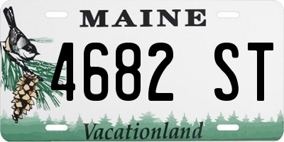 ME license plate 4682ST