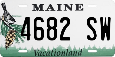 ME license plate 4682SW