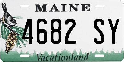 ME license plate 4682SY