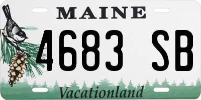 ME license plate 4683SB