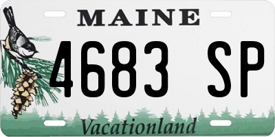 ME license plate 4683SP