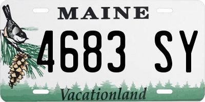 ME license plate 4683SY