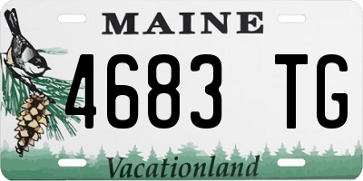 ME license plate 4683TG