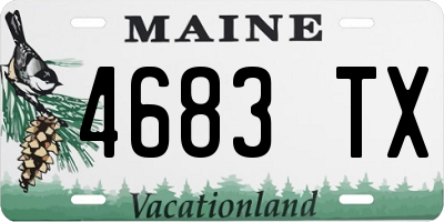 ME license plate 4683TX