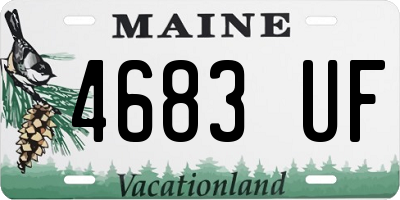 ME license plate 4683UF