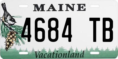 ME license plate 4684TB