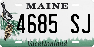 ME license plate 4685SJ