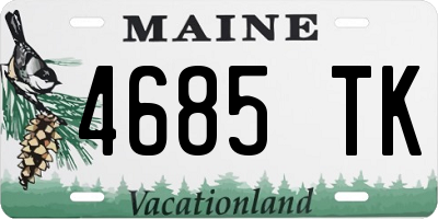 ME license plate 4685TK