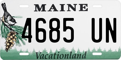 ME license plate 4685UN