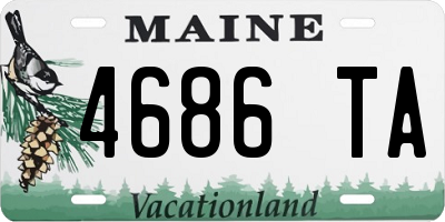 ME license plate 4686TA