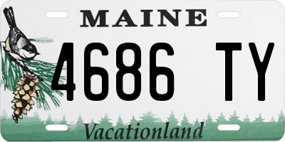 ME license plate 4686TY