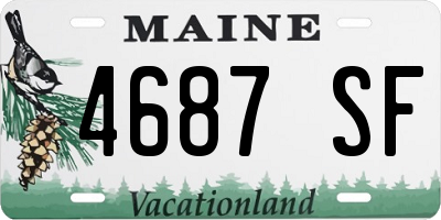 ME license plate 4687SF