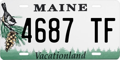 ME license plate 4687TF