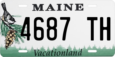 ME license plate 4687TH