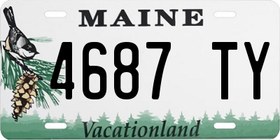 ME license plate 4687TY