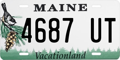 ME license plate 4687UT
