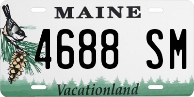 ME license plate 4688SM
