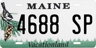 ME license plate 4688SP