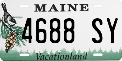 ME license plate 4688SY